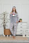 Gri Peluş Polar Pijama 14D-9047